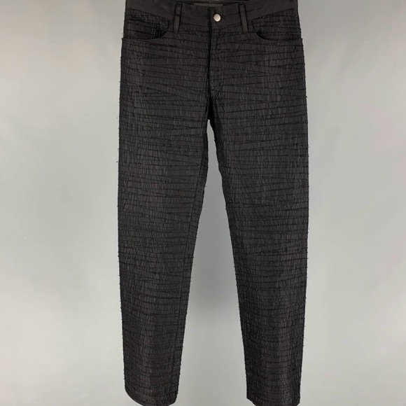 Givenchy Men's Black Textured Straight Jeans